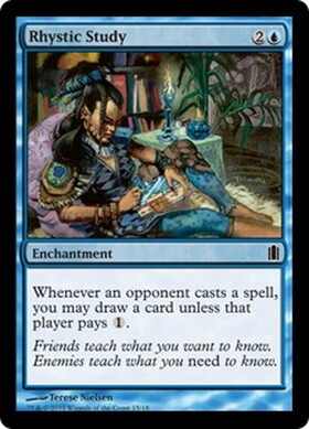 WOT)Rhystic Study(0091)(コンフェッティ)(ボーダーレス)(F)/リ