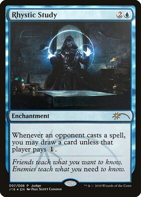 WOT)Rhystic Study(0091)(コンフェッティ)(ボーダーレス)(F)/リ