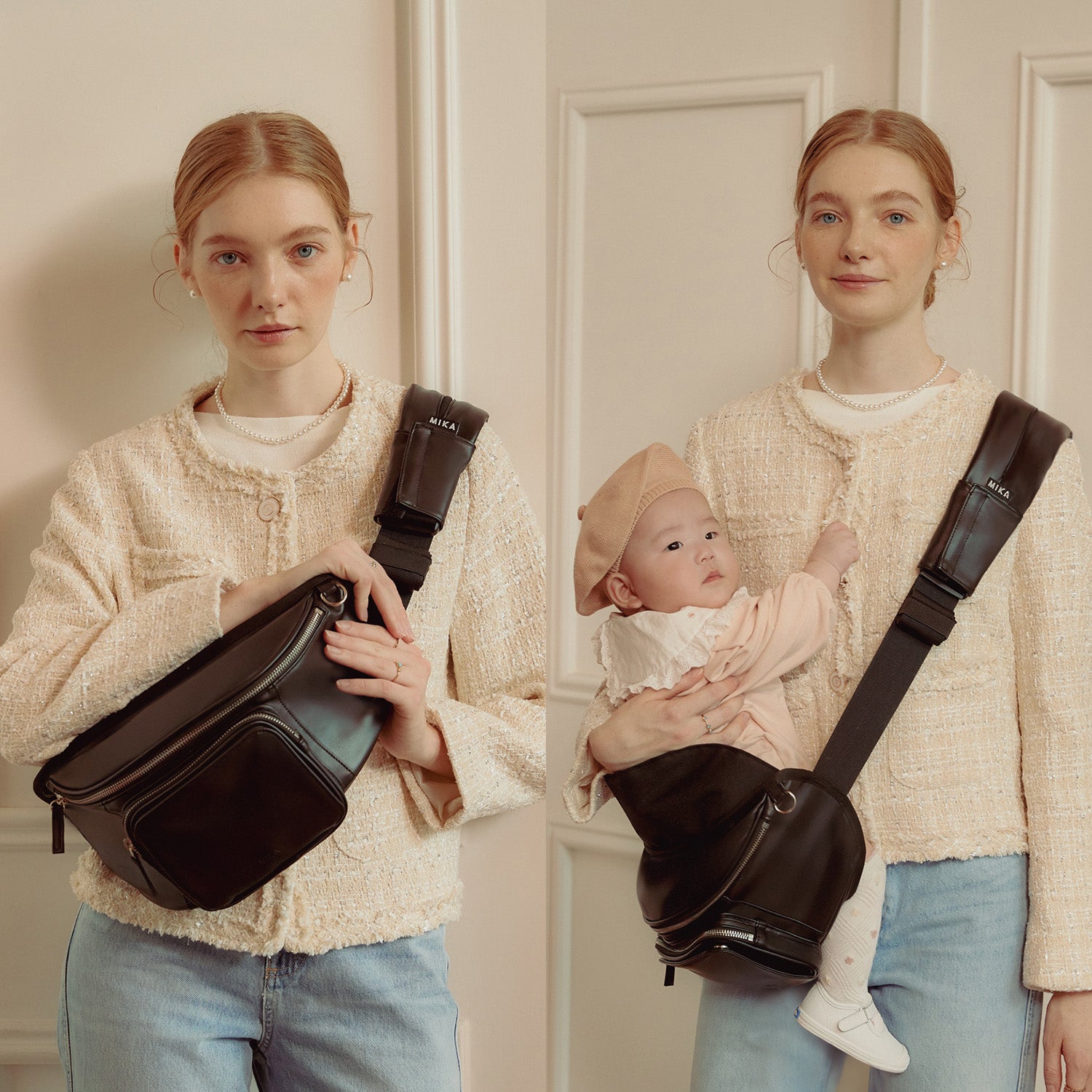 抱っこひも×ショルダーバッグ ハグスリングバッグ セカンド抱っこ紐