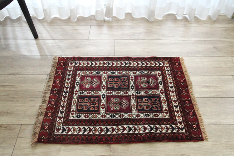 トルクメン トライバルラグ ＃TR2120 84×62cm | ラグマット・玄関