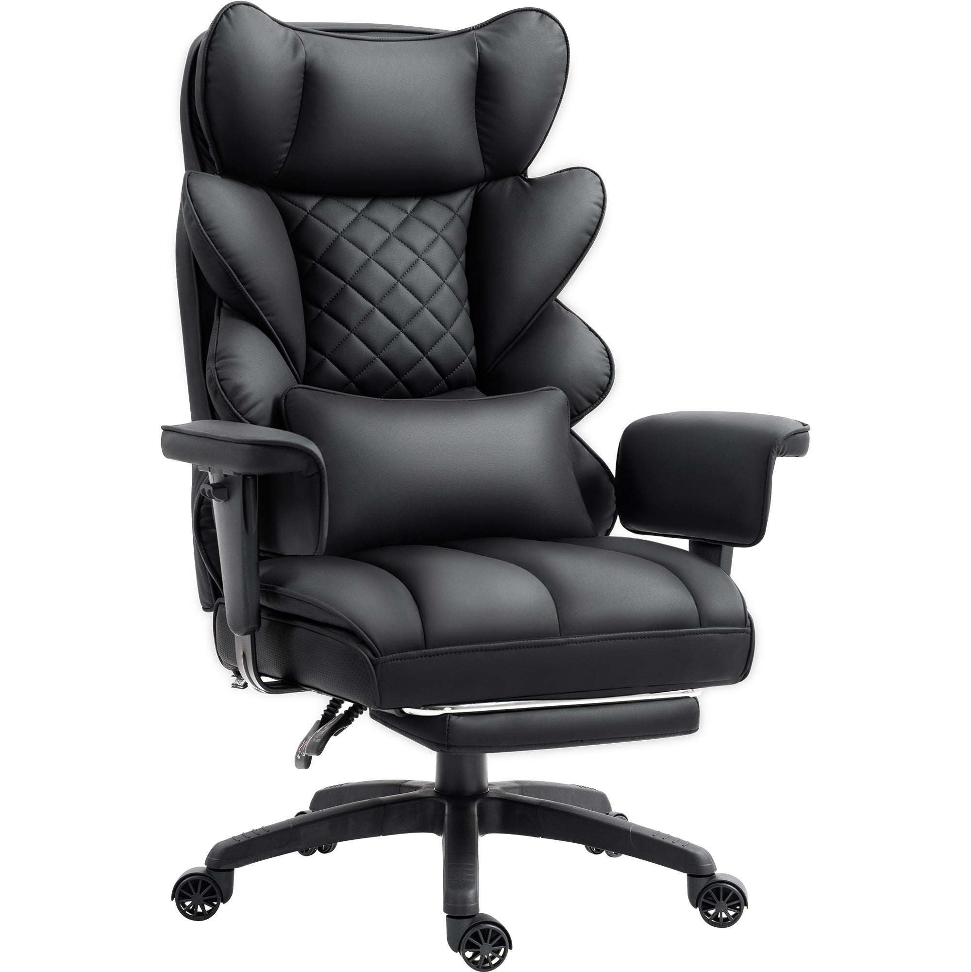 Dowinx ゲーミングチェア 上質なPUレザー 調節可能な肘掛 155度