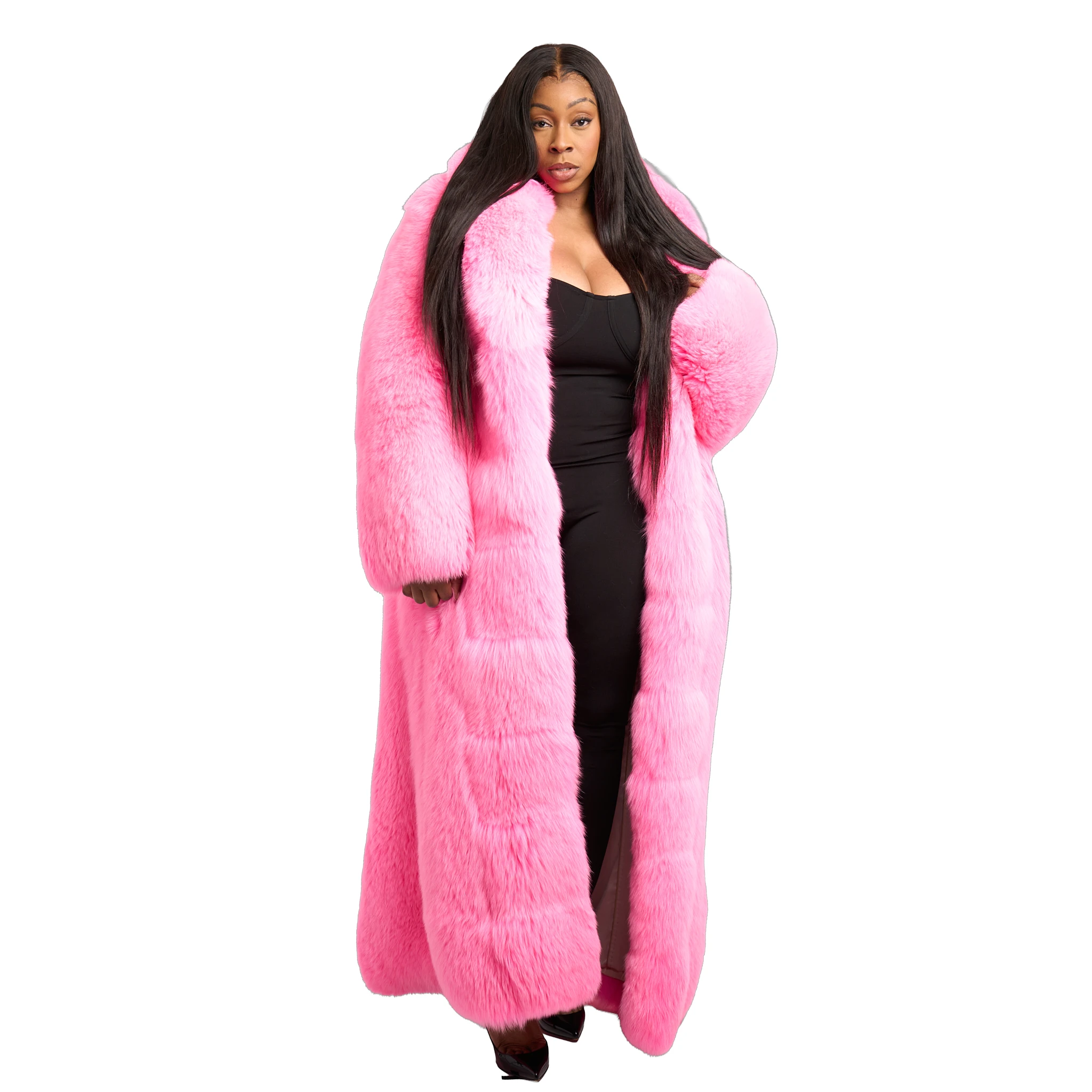 Full Length Full Skin Fox Coat - Daniel's Leather