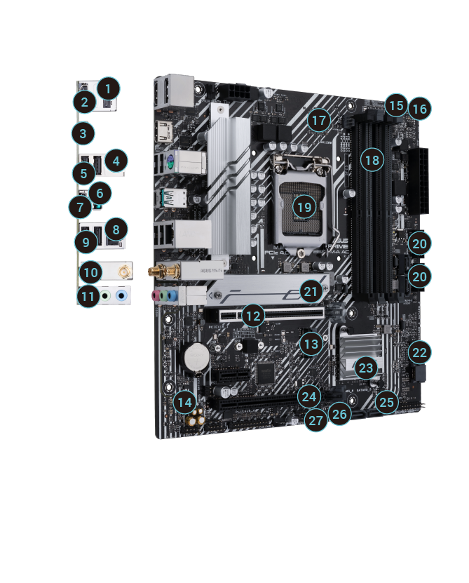 マザーボード ASUS PRIME B560M-A + Intel Core i5-10400 PRIME B560M