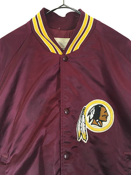 古着 90s NFL Washington Redskins レッドスキンズ 光沢 サテン