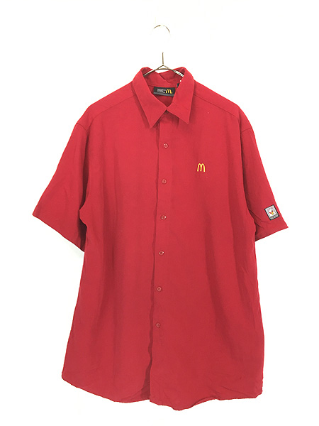 古着 McDonald's マクドナルド ワンポイント 企業 レーヨン 半袖