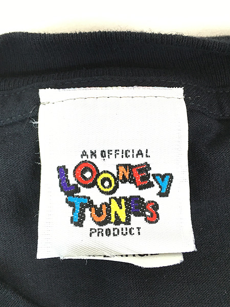 古着 90s USA製 LOONEY TUNES 「LET'S ROCK」 タズ バスケ Tシャツ XL