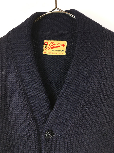 古着 40-50s Stadium Sportswear 「C」 レタード 畦編み ローゲージ
