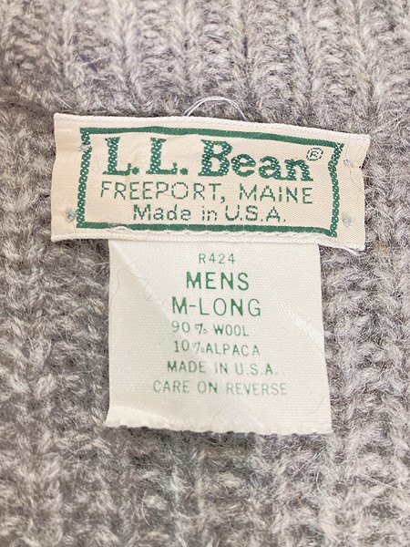 古着 80s USA製 LL Bean ヘビー アルパカ ウール ニット ドライバーズ