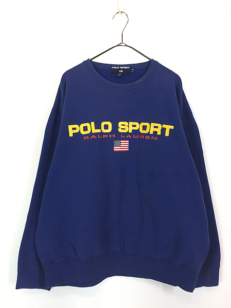 古着 90s POLO SPORT Ralph Lauren BIG ロゴ スウェット トレーナー XL