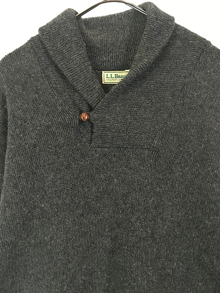 最終売り尽し】古着 80s USA製 LL Bean ヘチマ襟 ショールカラー プル