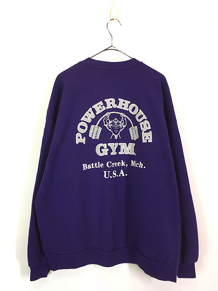 古着 80s USA製 POWERHOUSE GYM ゴールドジム パロディ ポップ