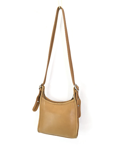 雑貨 古着 90s USA製 OLD COACH 本革 レザー ショルダー バッグ 茶