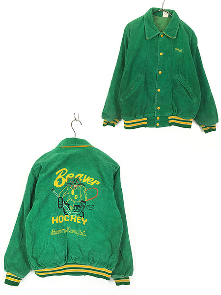 古着 80s USA製 Birdie チェーン ステッチ パデット 襟付き