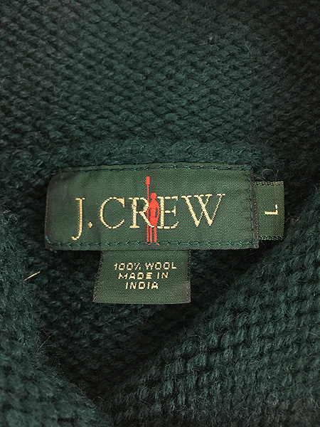古着 90s J Crew 太ピッチ ワイド ボーダー ロールネック ローゲージ