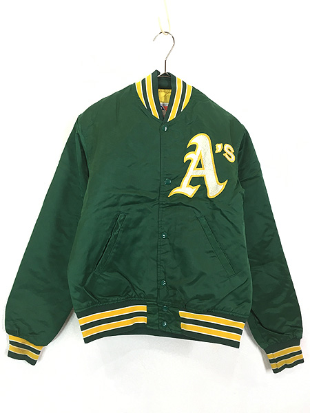 古着 80s USA製 STARTER Oakland Athletics アスレチックス 光沢