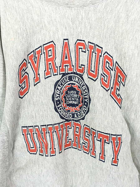 古着 80s Champion Reverse Weave 「SYRACUSE」 3段 カレッジ リバース