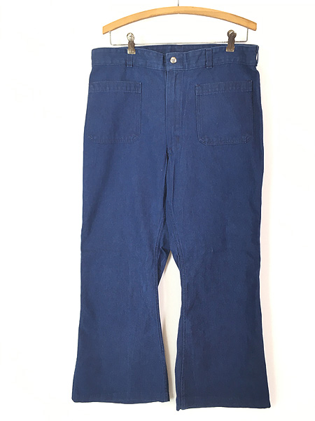 古着 90s 米軍 USN Seafarer ブルー デニム セーラー マリン パンツ