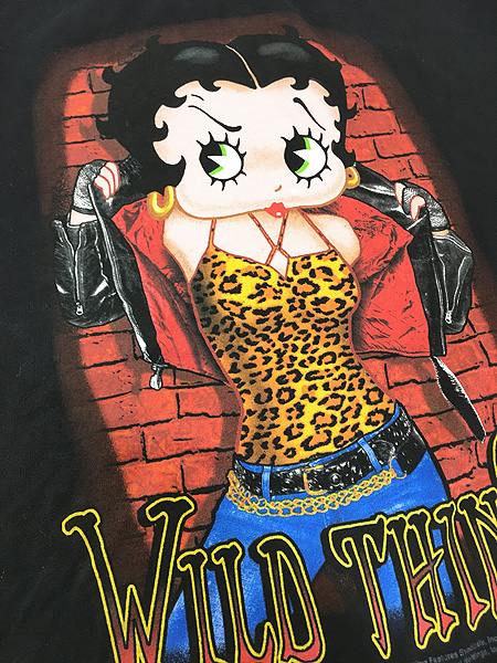 レディース 古着 00s BETTY BOOP ベティ ブープ 「WILD THING」 BIG