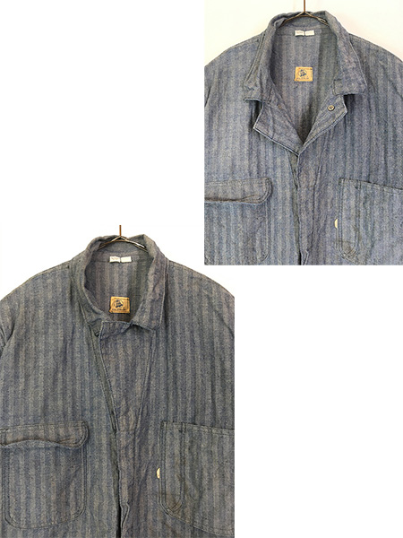 古着 60s Wrangler BLUE BELL 斜めベル ヘリンボーン デニム ワーク