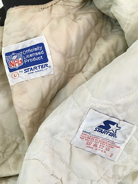 古着 80s USA製 STARTER NFL Las Vegas Raiders レイダース 光沢