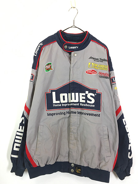 古着 90s CHASE 「LOWE'S」 ロウズ 企業 刺しゅう レーシング