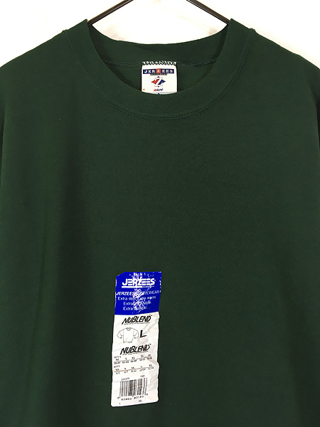 Deadstock」 古着 90s USA製 Jerzees 無地 ソリッド セットイン