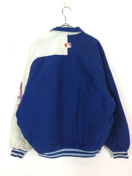80s 90s USA製 Dodgers ナイロン スタジャン L 青 白 90sヴィンテージ