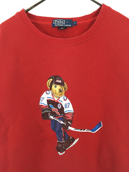 古着 90s Polo Ralph Lauren 「POLO BEAR」 ホッケー ポロベア