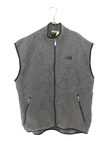 古着 90s USA製 TNF The North Face ロゴ 刺しゅう フリース ベスト XL
