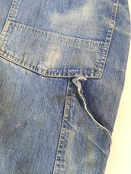 古着 60s USA製 Oshkosh B'gosh 縦落ち インディゴ デニム ワーク