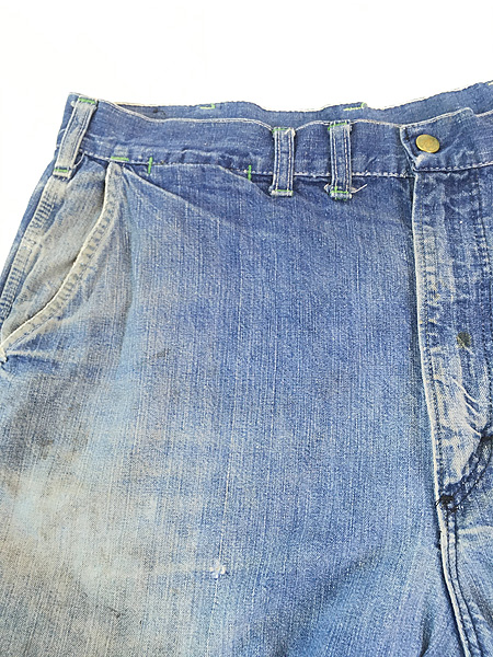 古着 60s USA製 Oshkosh B'gosh 縦落ち インディゴ デニム ワーク