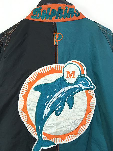 古着 90s NFL Miami Dolphins ドルフィンズ ナイロン ジャケット M
