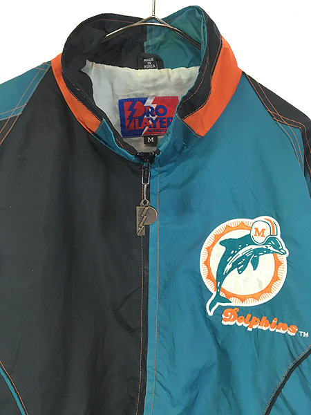 古着 90s NFL Miami Dolphins ドルフィンズ ナイロン ジャケット M