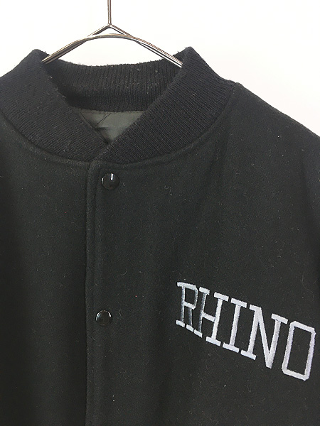 古着 80s USA製 BUTWIN ブラック タイガー 刺しゅう 本革 レザー