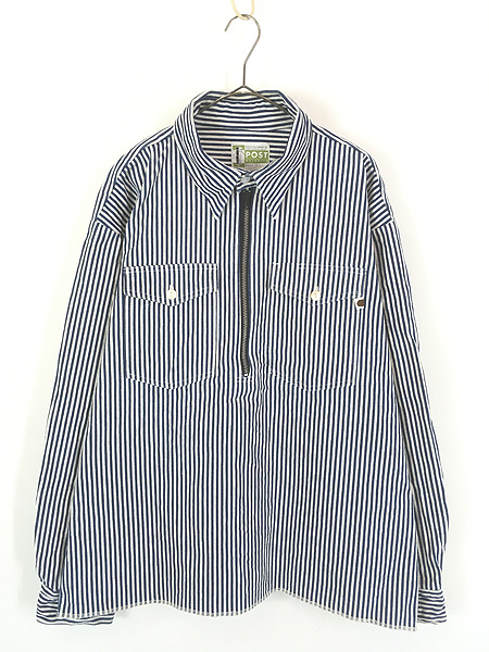 古着 90s USA製 POST OVERALLS × A BATHING APE Wネーム ヒッコリー