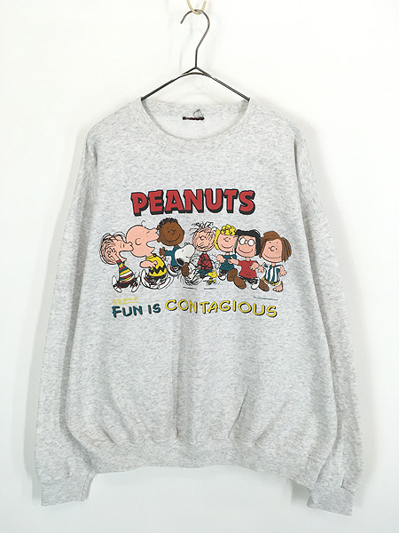 古着 90s PEANUTS Snoopy スヌーピー マルチ キャラクター スウェット