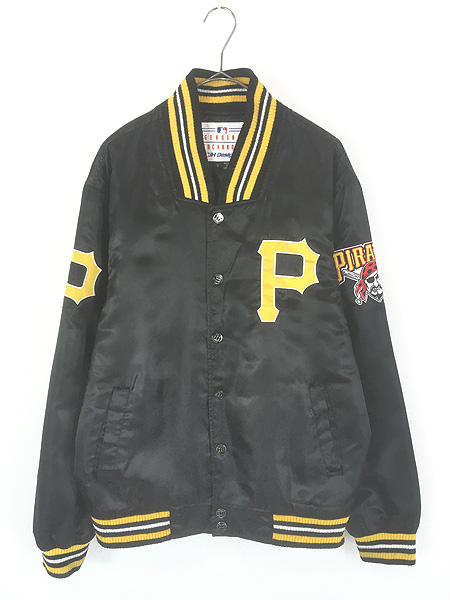 古着 90s MLB Pittsburgh Pirates パイレーツ パデッド 光沢 サテン