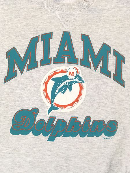 古着 90s USA製 Russell NFL Miami Dolphins ドルフィンズ 刺しゅう