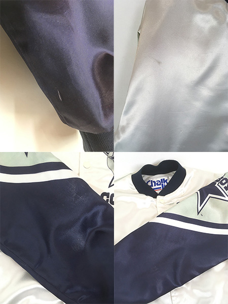 古着 90s USA製 NFL Dallas Cowboys カウボーイズ 光沢 サテン