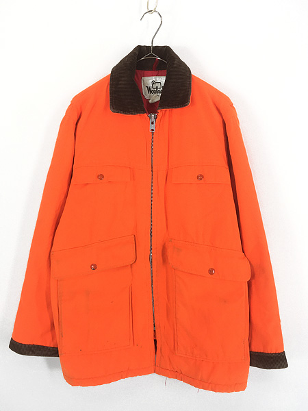 古着 70s WoolRich レスキュー オレンジ パデッド ハンティング