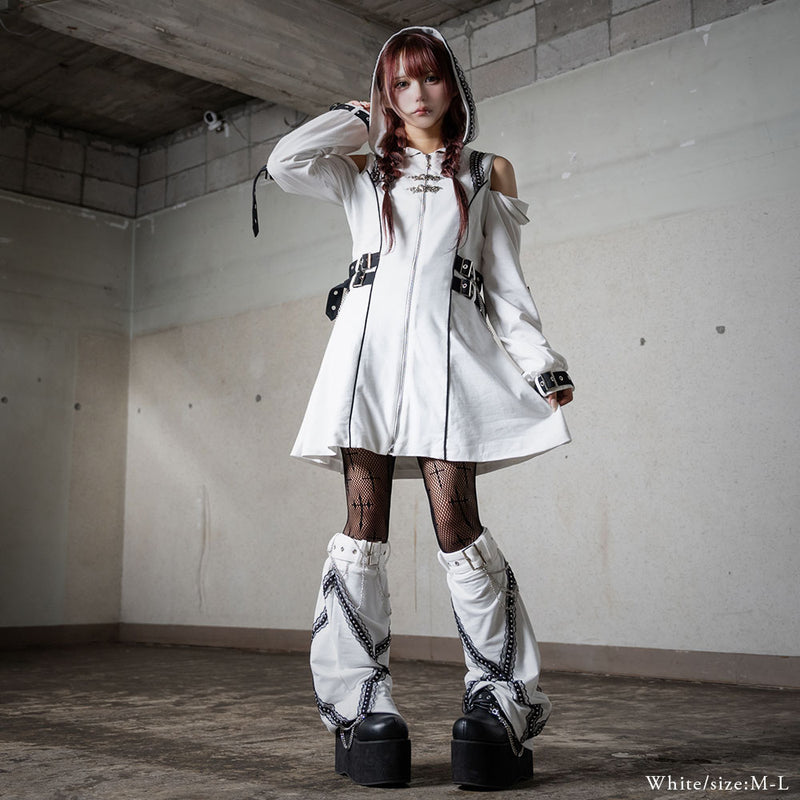 スタッズチェーンベルトレッグウォーマー – レディースファッション