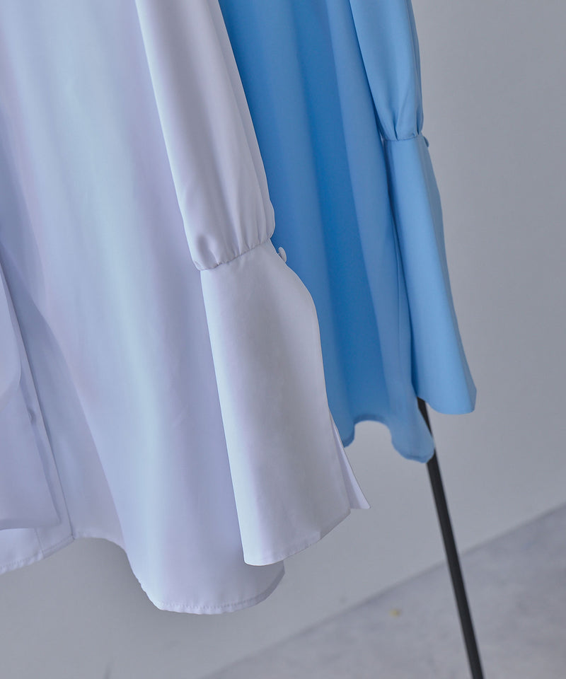 リボンタイロングカフスブラウス – レディースファッション通販の夢