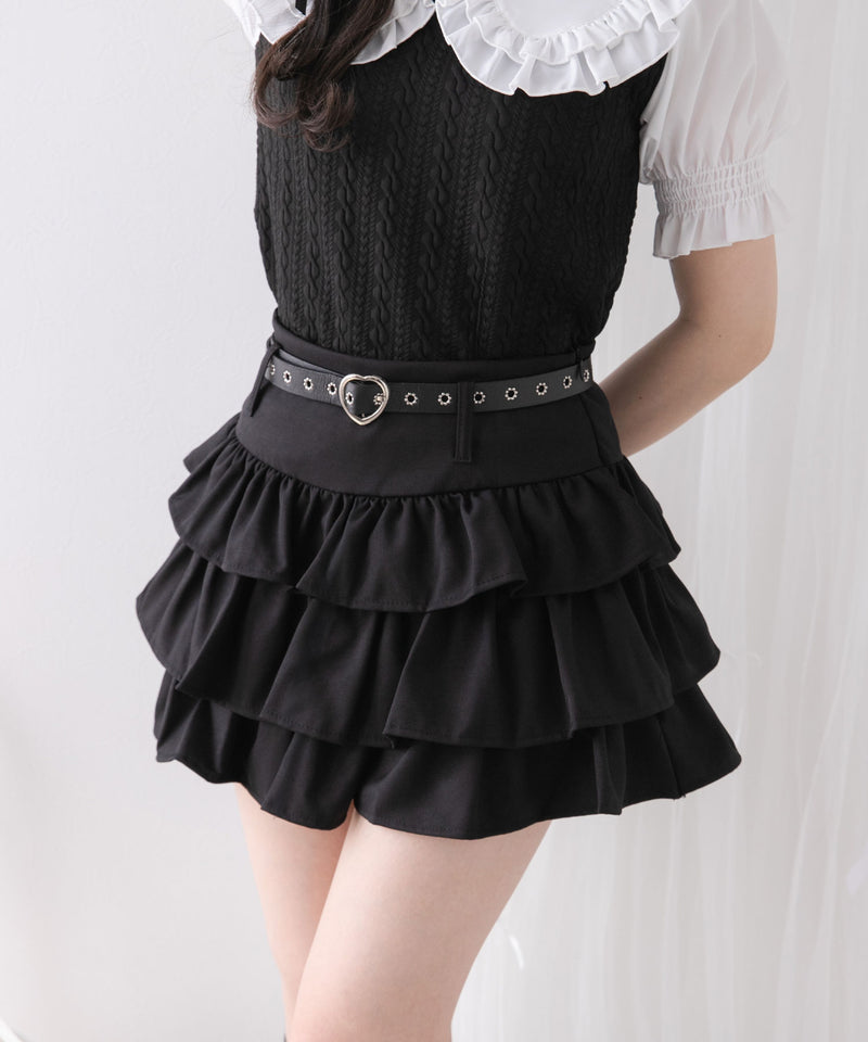 ハートベルトセットティアードスカパン【大きいサイズ有り