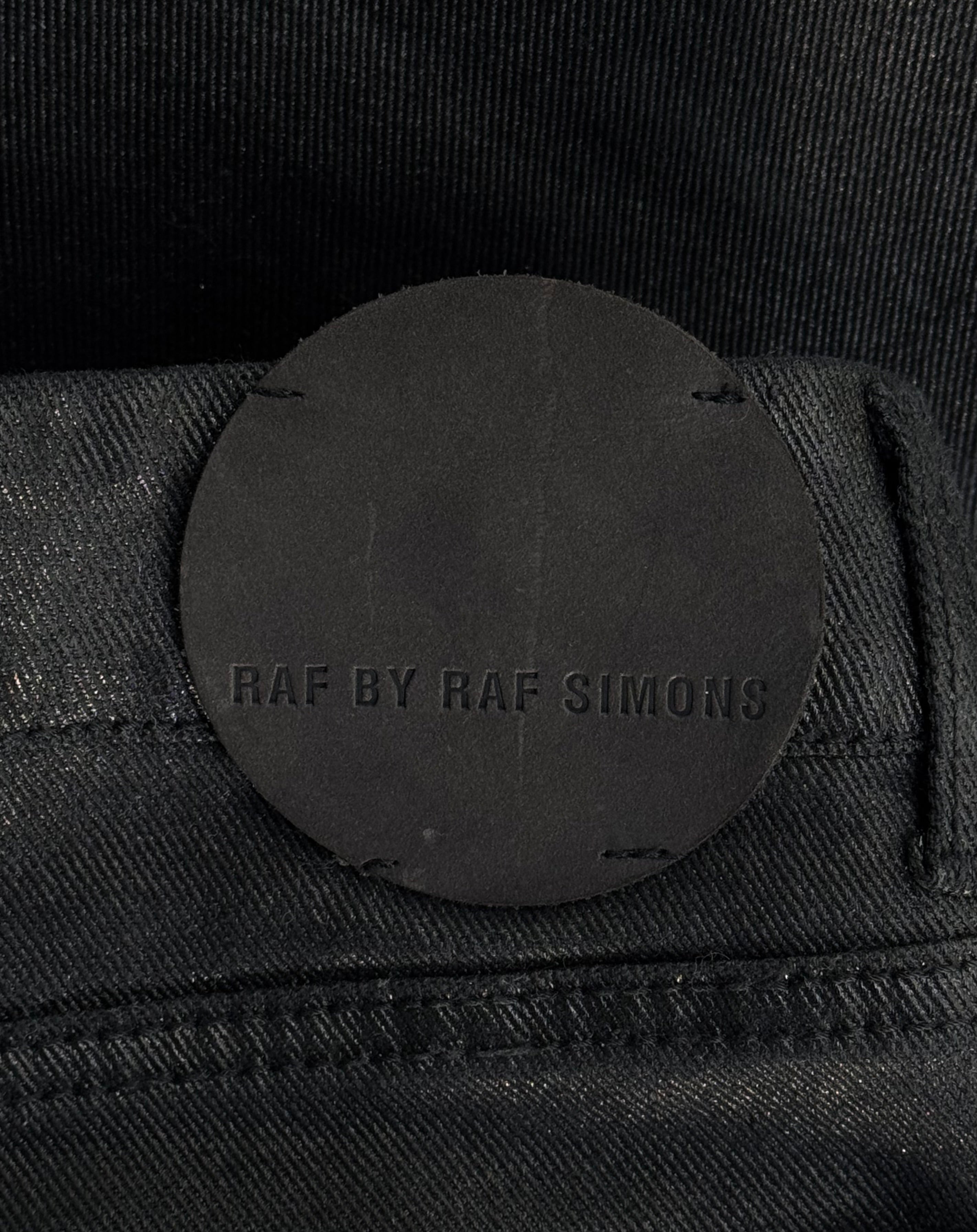 RAF by Raf Simons Early 00s Metallic Accent Waxed Denim – DRIEW