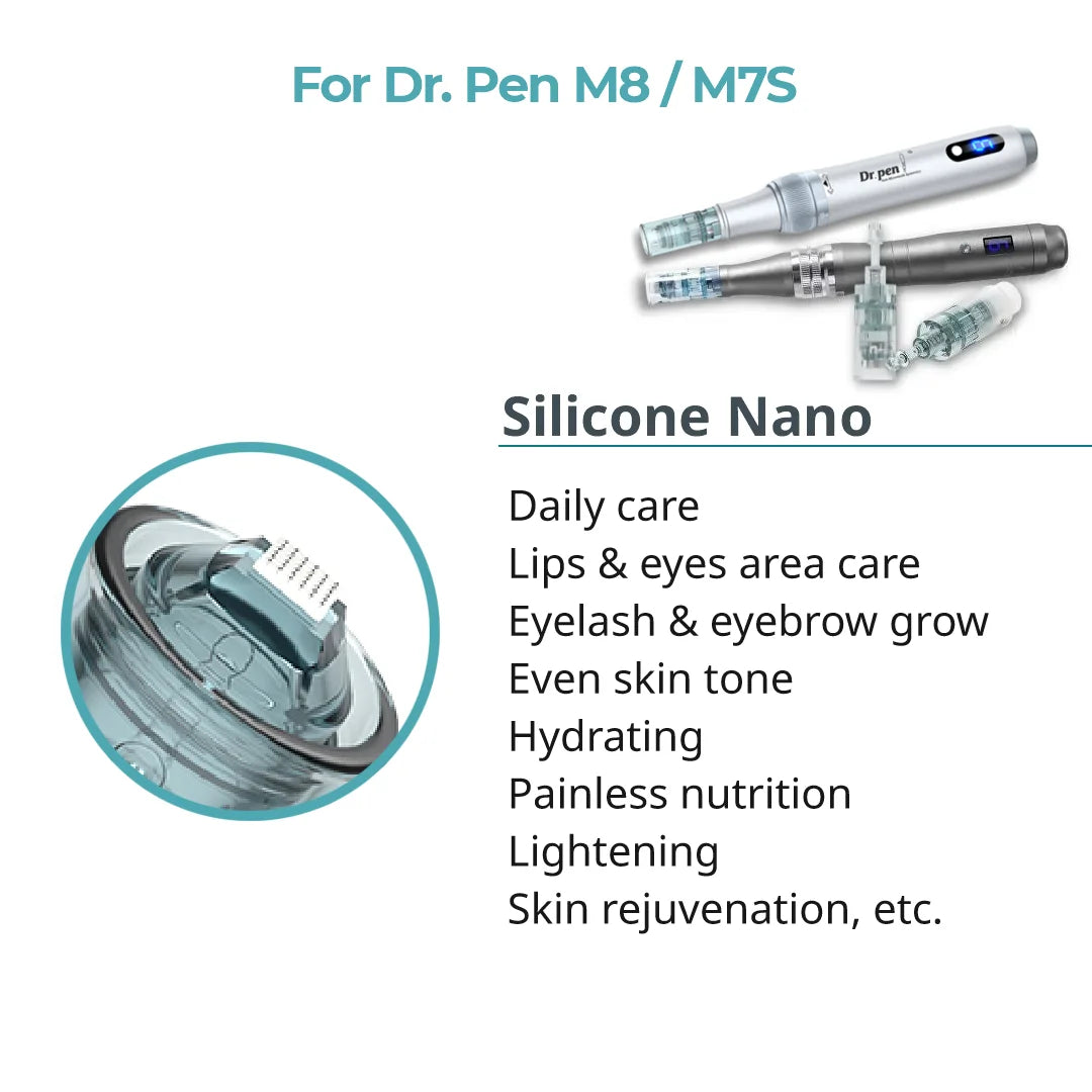 Dr. Pen M8 / M7S Cartridges - 10 Pack Silicone Nano Needles – Dr