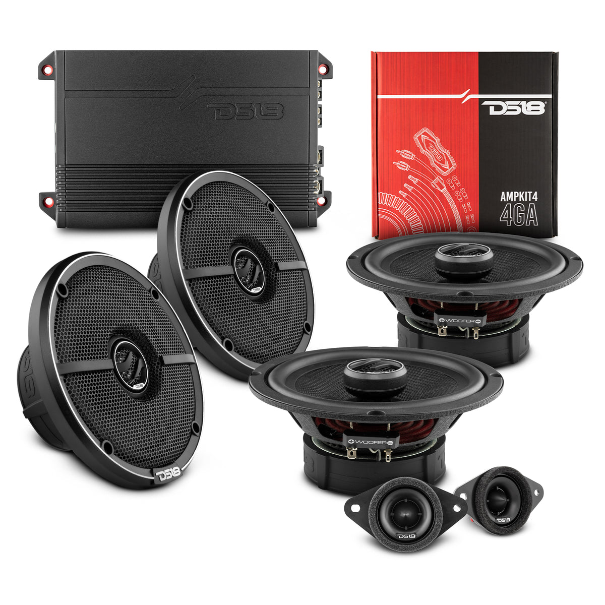 DS18 2014-2018 Toyota RAV4 Front and Back Doors Speakers Better