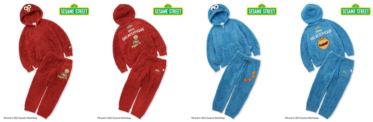 エルモやクッキーモンスターのルームウェア！gelato pique(ジェラート