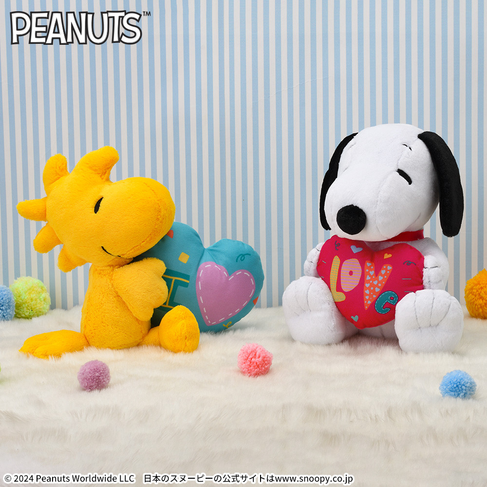 ハートを抱いたウッドストックのぬいぐるみ！セガプライズ「SNOOPY