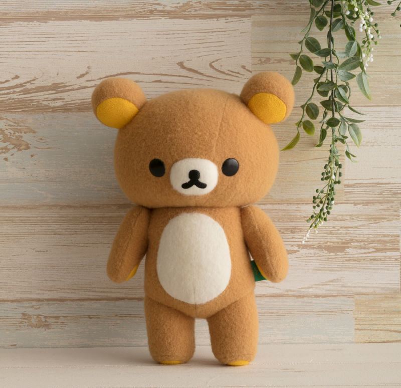 撮影に使われた人形と同じサイズで立体化！リラックマとカオルさん展