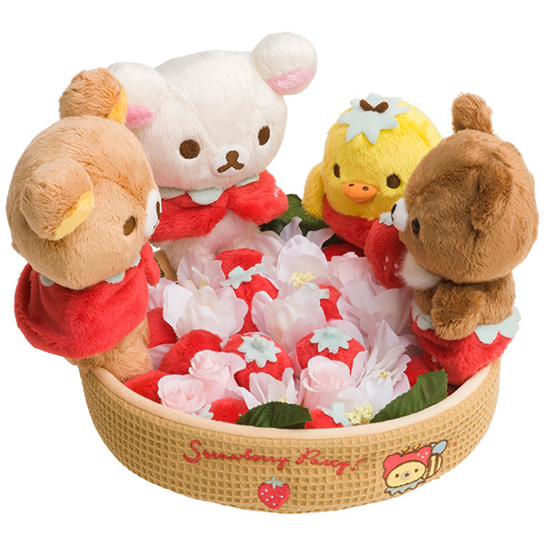 いちごを囲んだかわいいぬいぐるみ！サンエックスネットショップ